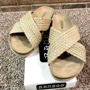 Soda brand Criss Cross Strap Sandals Size 8 NWOT